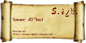 Sauer Ábel névjegykártya
